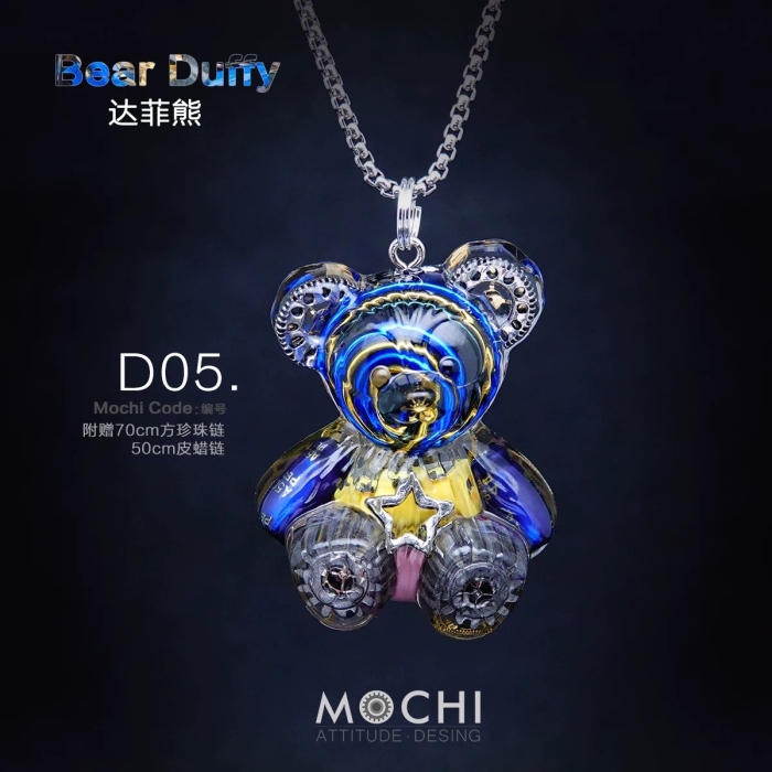 ダッフィーベアパンク風ネックレス
